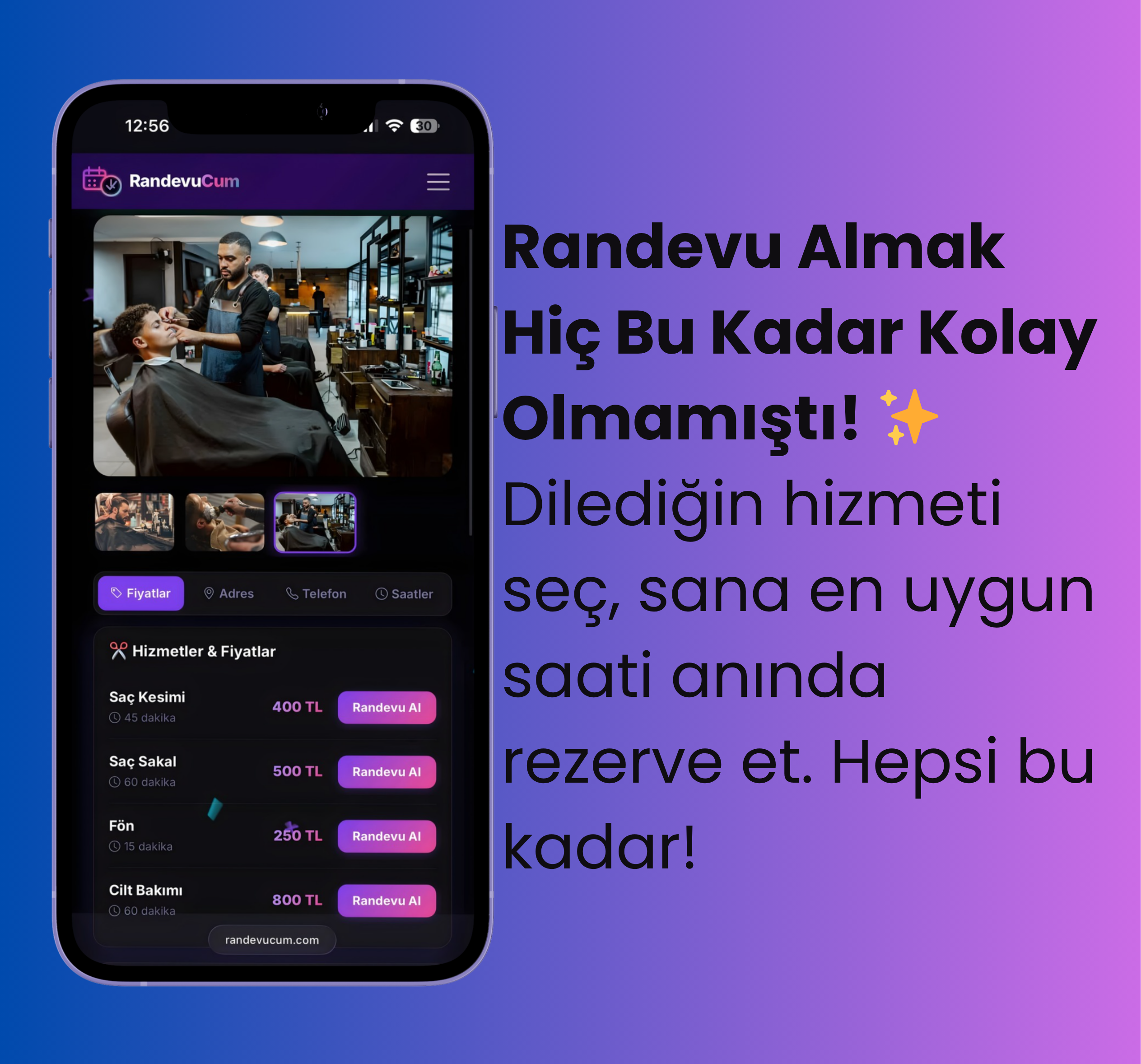 RandevuCum Mobil Mockup